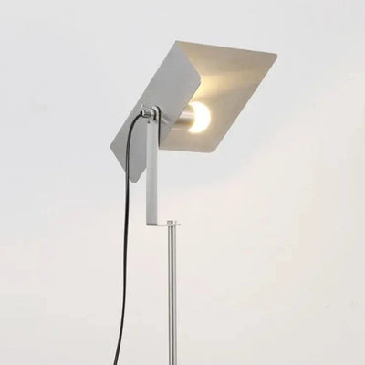 Industrial LED Floor Lamp - Stainless Steel Panel Luxury Lighting