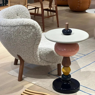 Modular Side Table - Color Stack Pedestal Design