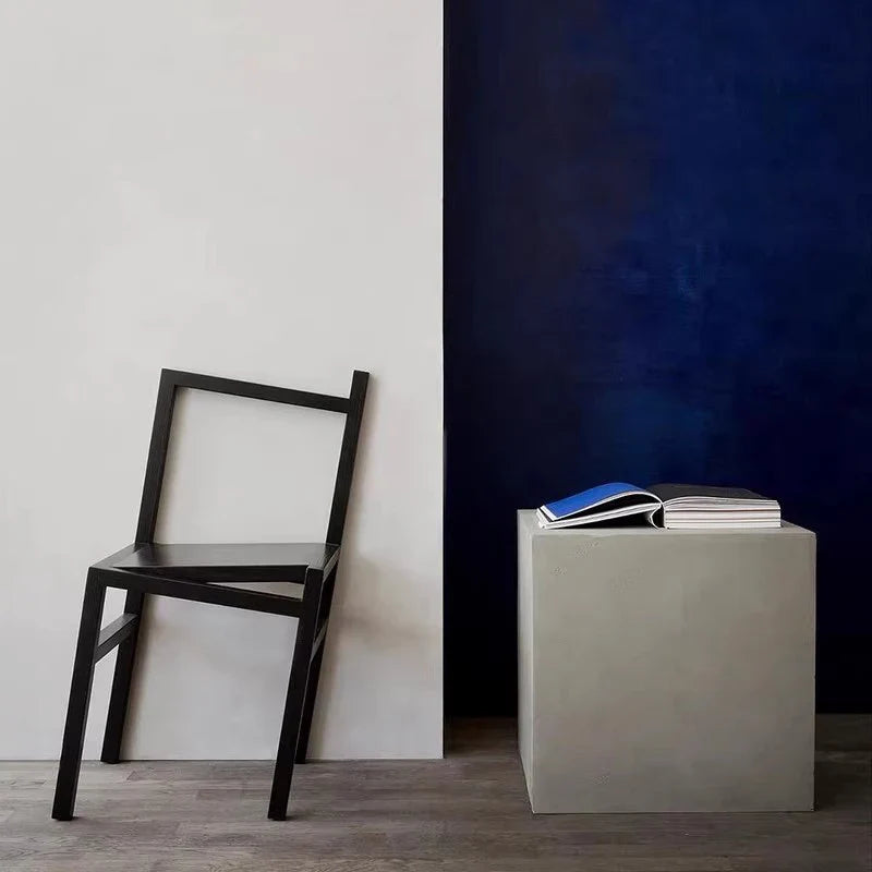 Tilted Base Stool - Wood Dining Chair Design