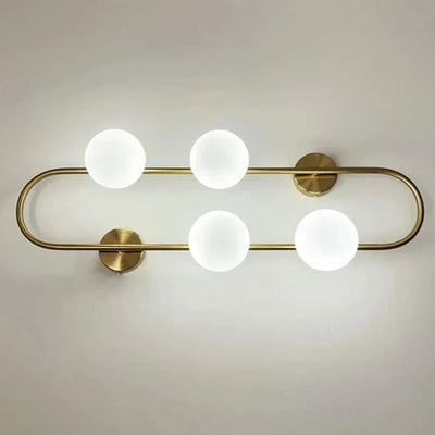 Wall Mount Lamp - Contemporary Metal Glass Sconce Light