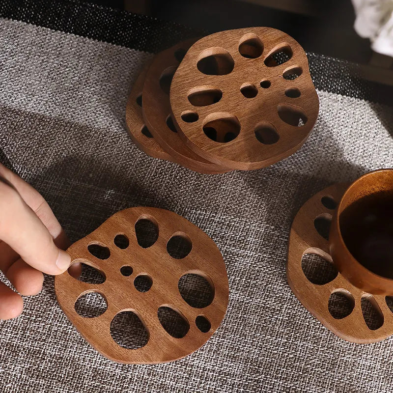Wooden Drink Coaster - Lotus Root Eco Friendly Pad