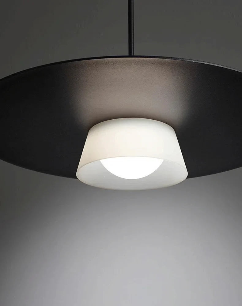 Pendant Ceiling Light - Thin Round Metal Plate Modern LED