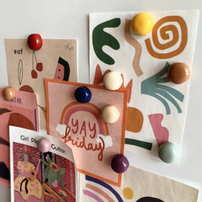 Macaron Ball Magnets - Colorful Refrigerator Set