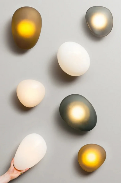 Japanese Pebble Wall Lamp - Modern LED Sconce