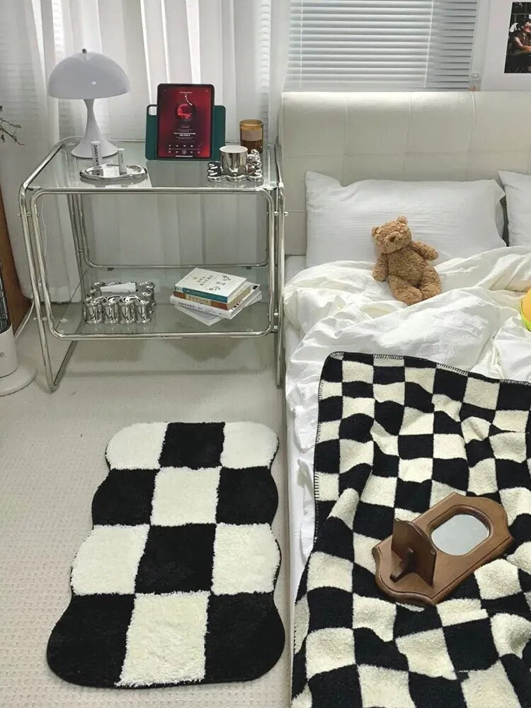 Checker Grid Bath Mat - Contemporary Bathroom Accessory