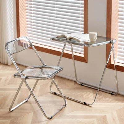 Foldable Acrylic Chair - Transparent Dining Seat