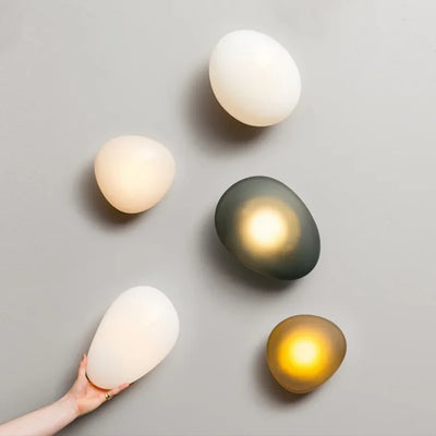 Japanese Pebble Wall Lamp - Modern LED Sconce