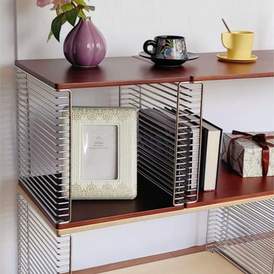 Modular Cube Storage - Solid Wood Shelf With Metal Frame