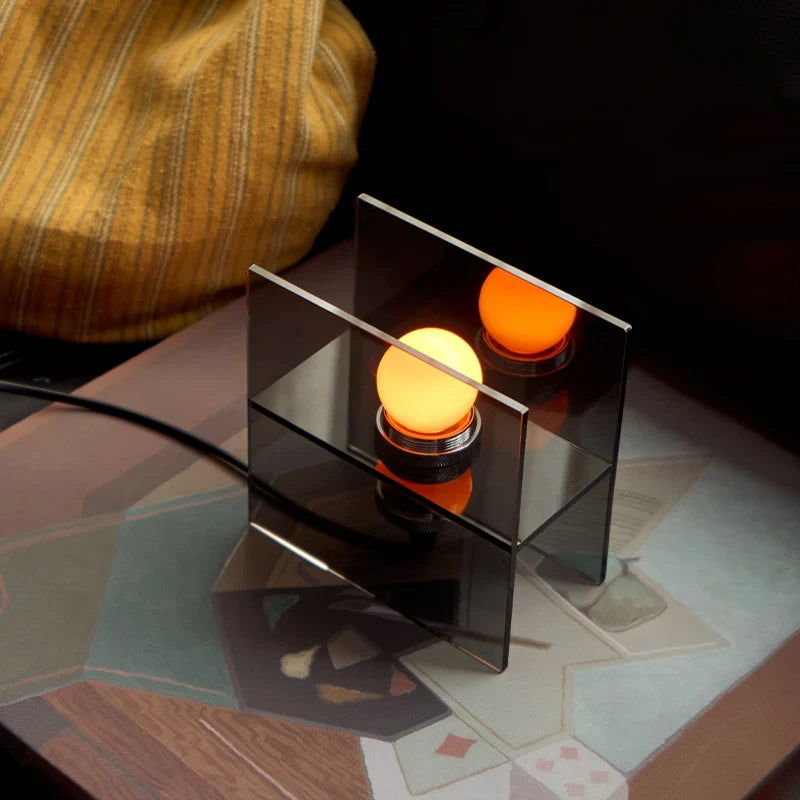 Black Acrylic Table Lamp | Contemporary Lighting Fixture