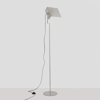 Industrial LED Floor Lamp - Stainless Steel Panel Luxury Lighting