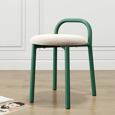 Mid-Century Modern Chair - Green Minimalist Metal Dining Seat