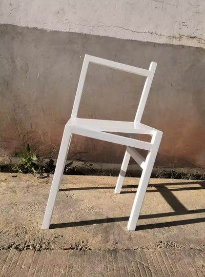 Tilted Base Stool - Wood Dining Chair Design