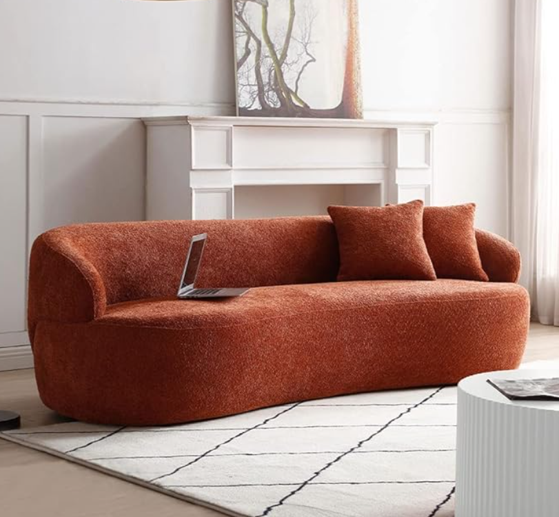 3-Seat Lounge Sofa | Modern Living Room Couch With Pillows
