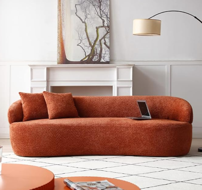 3-Seat Lounge Sofa | Modern Living Room Couch With Pillows