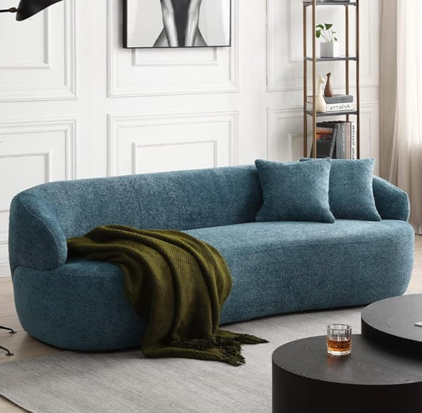 3-Seat Lounge Sofa | Modern Living Room Couch With Pillows