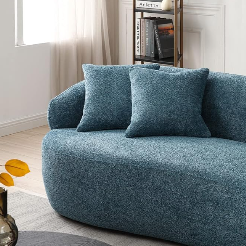 3-Seat Lounge Sofa | Modern Living Room Couch With Pillows