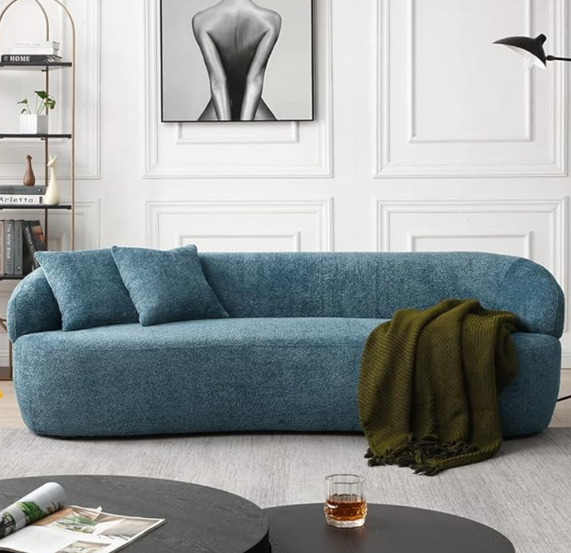 3-Seat Lounge Sofa | Modern Living Room Couch With Pillows