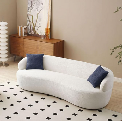 3-Seat Lounge Sofa | Modern Living Room Couch With Pillows