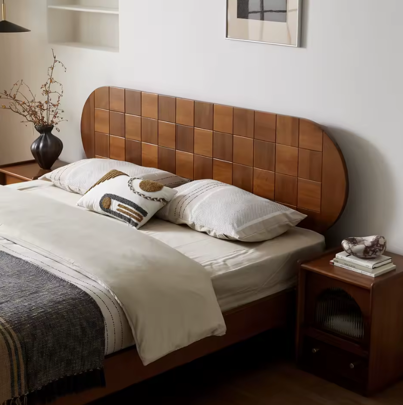 Solid Oak Bed Frame – Elegant Vintage Bedroom Furniture