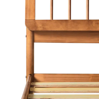 Mid Century Modern Bed - Solid Oak Queen Frame