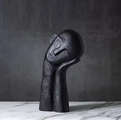 Minimalist Figure Sculpture - Abstract Resin Ornament