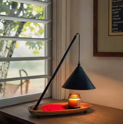 Candle Warmer Lamp | Industrial Cone Tabletop Ambient Light