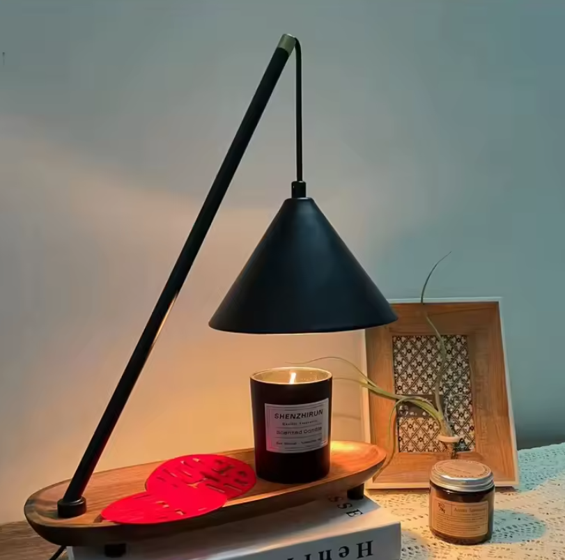 Candle Warmer Lamp | Industrial Cone Tabletop Ambient Light