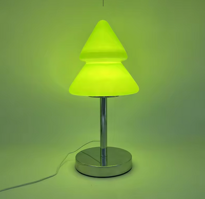 Christmas Tree Lamp | Sculpted Glass & Metal Table Lamp