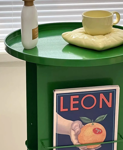 Metal Magazine Rack - Stylish Round Book & Magazine Stand