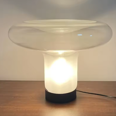 Glass Mushroom Lamp – Minimalist Table Lamp with Warm White Light