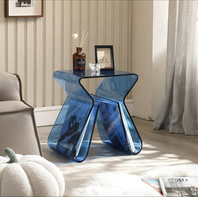 ACRYLIC-CURVE | Sculptural Translucent Side Table