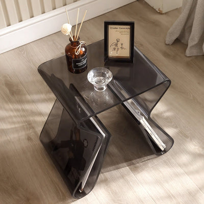 ACRYLIC-CURVE | Sculptural Translucent Side Table