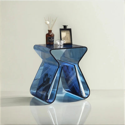 ACRYLIC-CURVE | Sculptural Translucent Side Table