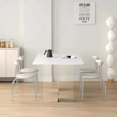 Minimalist Metal Frame Chair - Nordic Dining Seat