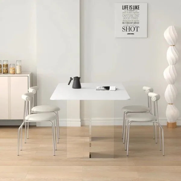 Minimalist Metal Frame Chair - Nordic Dining Seat