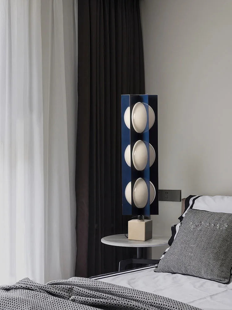 Marble Base Ball Lamp - Italian Design Blue Geometry Floor Lamp