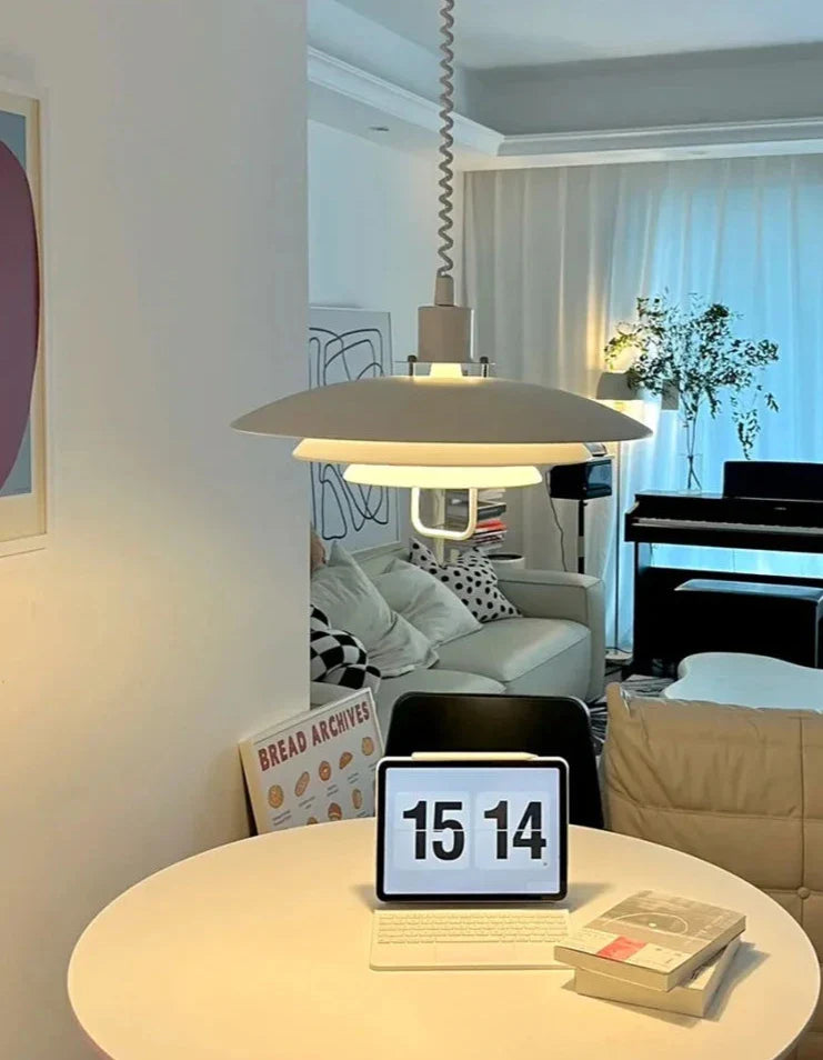 Layered Pendant Light - Telescopic Ceiling Lamp, Adjustable Height