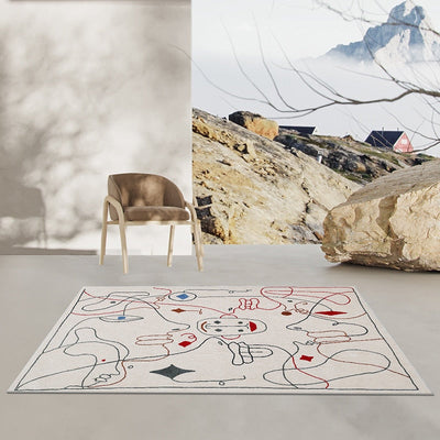 Colorful Graffiti Rug – Bold French Style Floor Covering