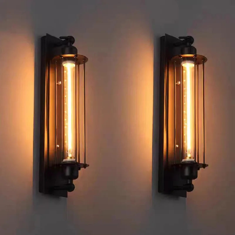 Industrial Wall Lamp - Retro Lantern Light Fixture