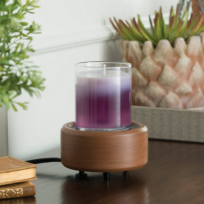 Walnut Candle Warmer | Fragrance Stand 2 in 1