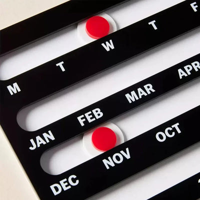 Bauhaus Wall Calendar - Sliding Perpetual Design