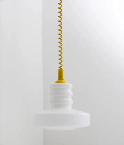 Retro Pendant Lamp - Geometric Coil-Line Light