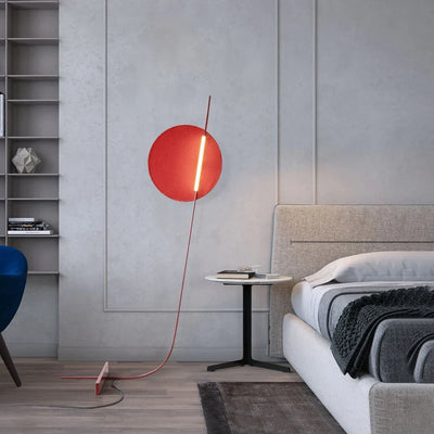 Red Floor Lamp - Nordic Bent Metal Frame Light
