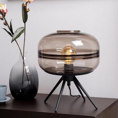 Transparent Glass Lamp – Modern Table Lamp With LED Bulb