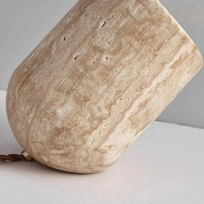 Travertine Stone Lamp - Modern Table & Floor Light