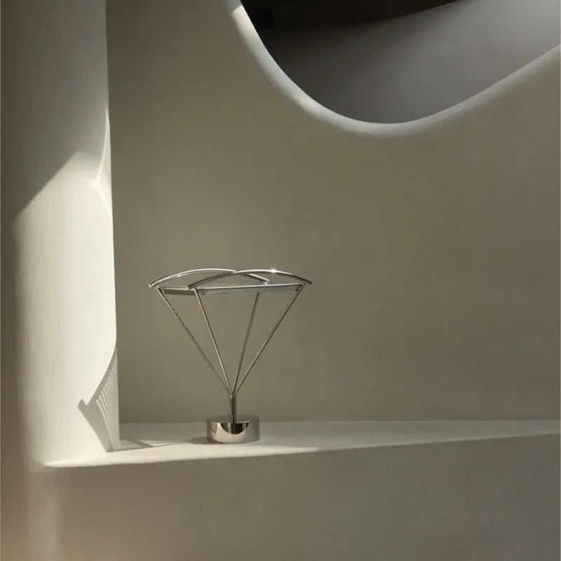 Stainless Steel Side Table - Arc Sculptural Accent