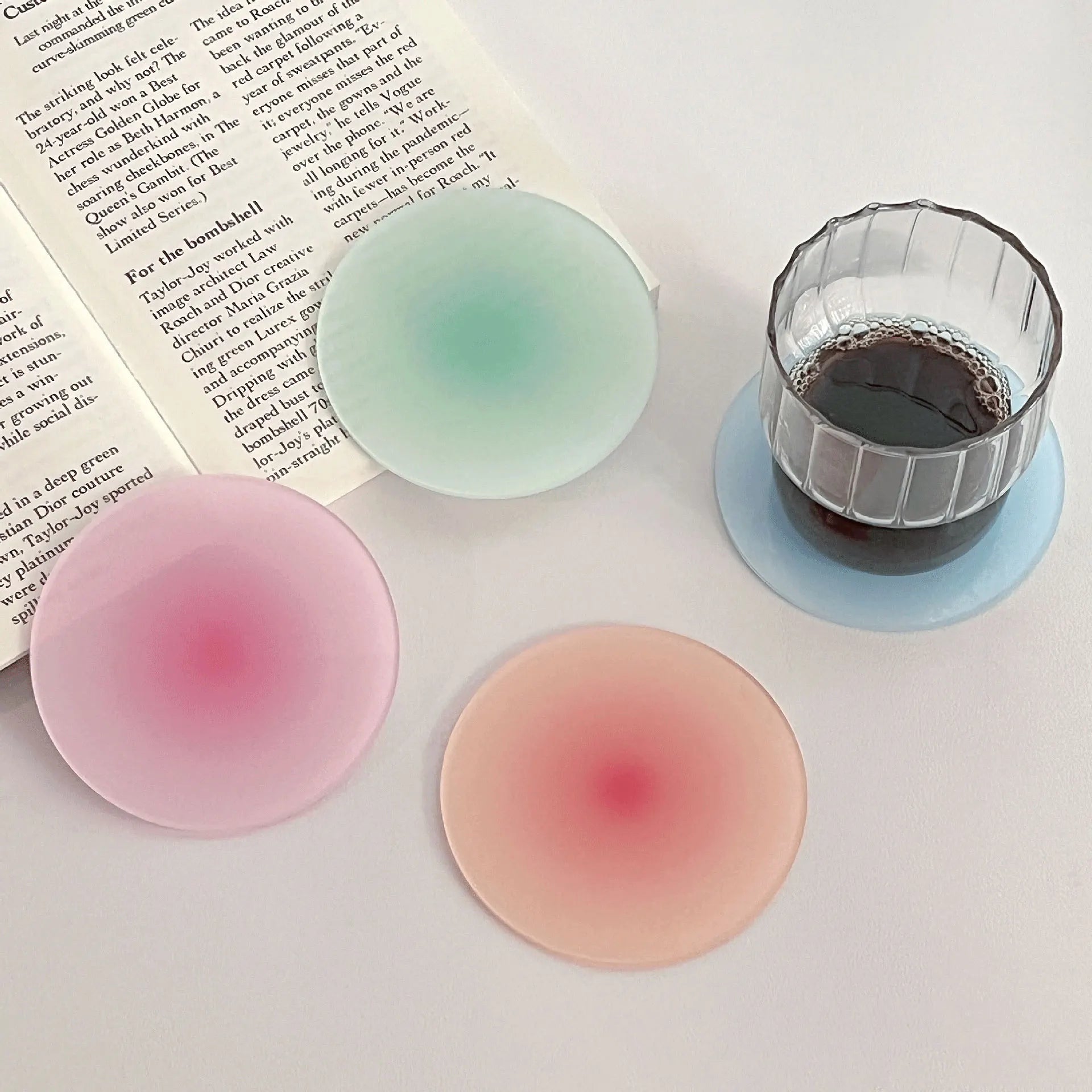 Gradient Acrylic Coaster | Vibrant Spill Proof Surface Protector