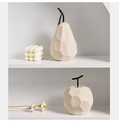 Ceramic Apple And Pear - Handcrafted Nordic Decor