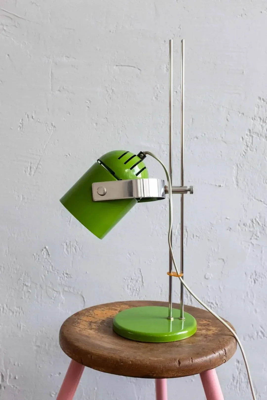 Industrial Table Lamp - Metal Rail Corded Light