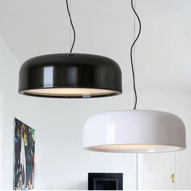 Metal Dome Pendant Light - Adjustable Cord Ceiling Fixture